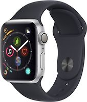 Apple Watch Series 4 40mm caja de aluminio en plata y correa deportiva negra [Wifi]