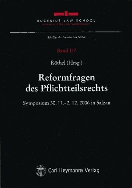 Reformfragen des Pflichtteilsrechts