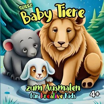 Süsse Baby Tiere zum Ausmalen: Für kreative Kids 4+