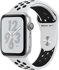 Image of Apple Watch Nike+ Series 4 44 mm aluminium zilver met Nike sportarmbandje [wifi] platinumzwart (Refurbished)