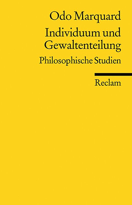 Individuum und Gewaltenteilung. Philosophische Studien