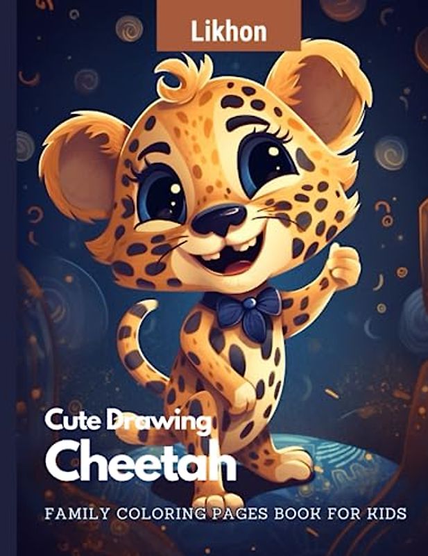 Likhon Cute Drawing Cheetah Family Coloring Pages Book For Kids