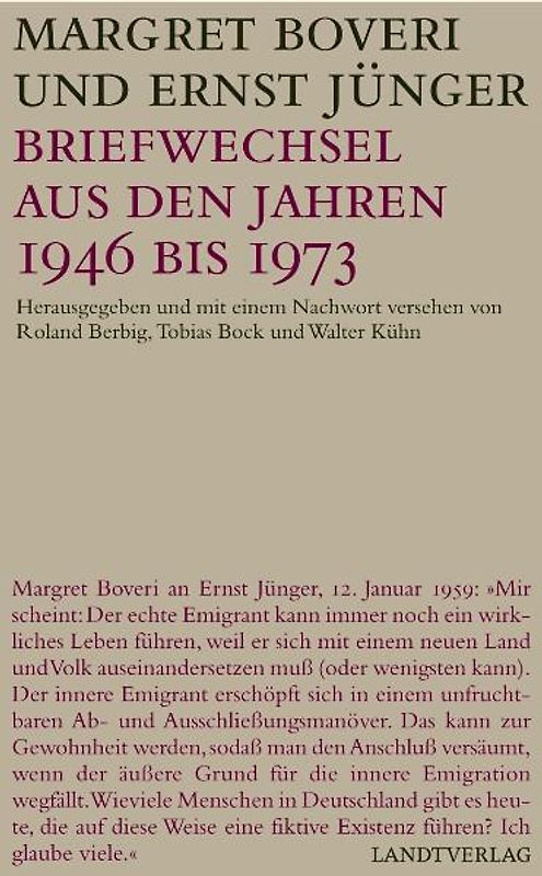 Briefwechsel aus den Jahren 1946 bis 1973