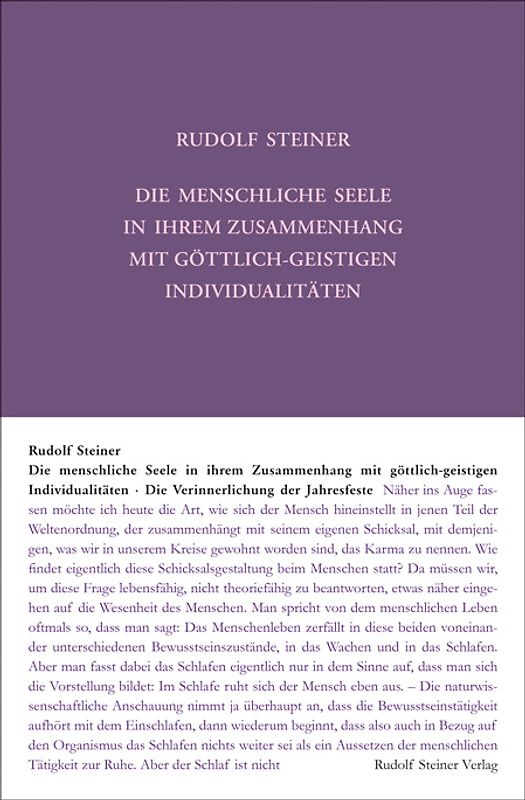 Die menschliche Seele in ihrem Zusammenhang mit göttlich-geistigen Individualitäten