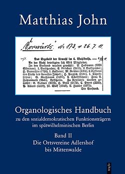 Organologisches Handbuch zu den sozialdemokratischen Funktionsträgern...