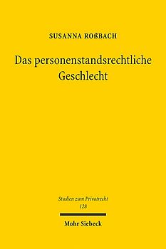 Das personenstandsrechtliche Geschlecht