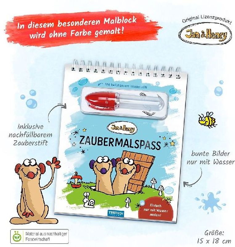 Trötsch Jan & Henry Zaubermalspaß mit Wasserstift