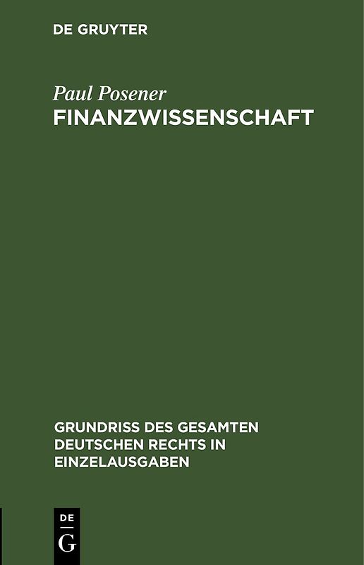 Finanzwissenschaft