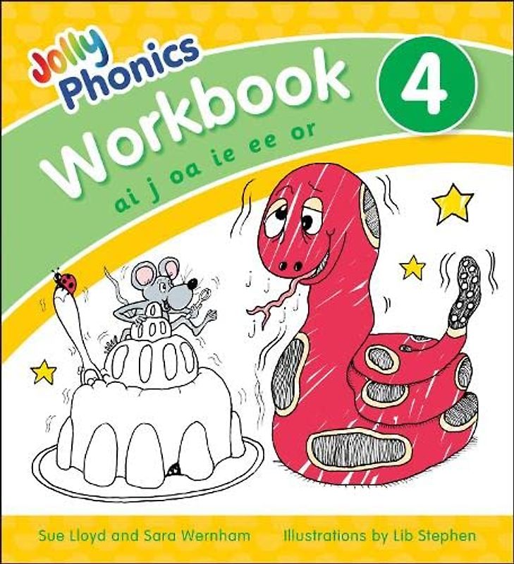 Jolly Phonics Workbook 4: in Precursive Letters (British English edition) (Jolly Phonics Workbooks, set of 1–7)