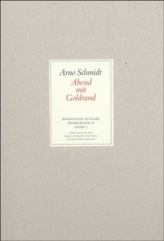 Bargfelder Ausgabe. Werkgruppe IV: Das Spätwerk