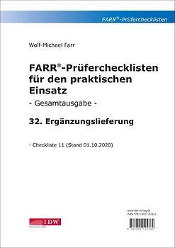 Farr, Prüfercheckl. 32. Erg.Lief. z. Grundwerk