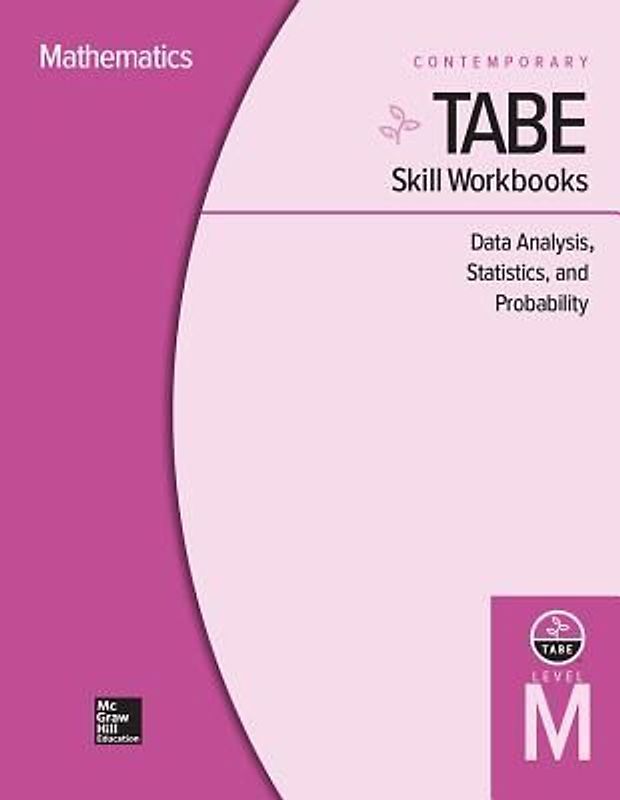 Tabe Skill Workbooks Level M: Data Analysis, Statistics, and Probability - 10 Pack