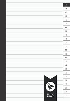 Buch mit Register A-Z A5: Liniert | 110 Seiten - 55 Blatt | Mit aufgedrucktem alphabetischem Register