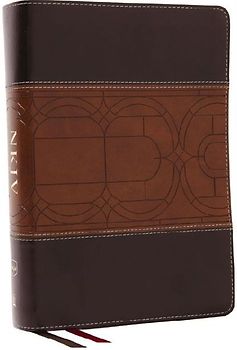 NKJV Study Bible, Leathersoft, Brown, Full-Color, Thumb Indexed, Comfort Print