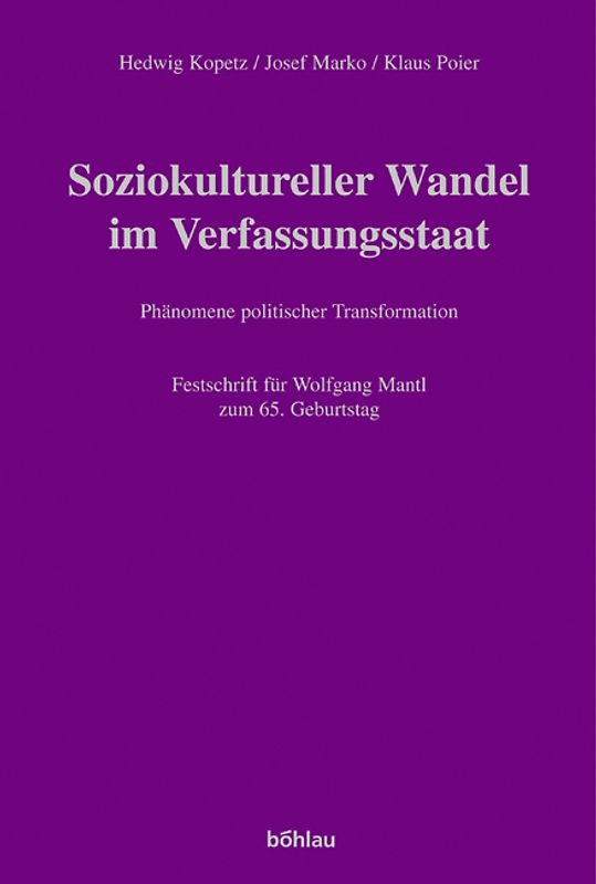 Soziokultureller Wandel im Verfassungsstaat