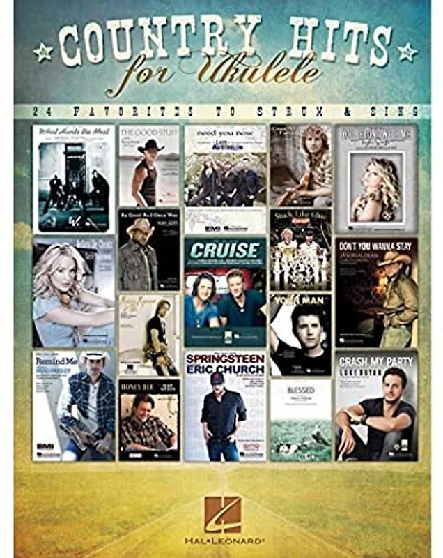 Country Hits For Ukulele: 24 Favorites To Strum & Sing: Noten, Songbook für Ukulele