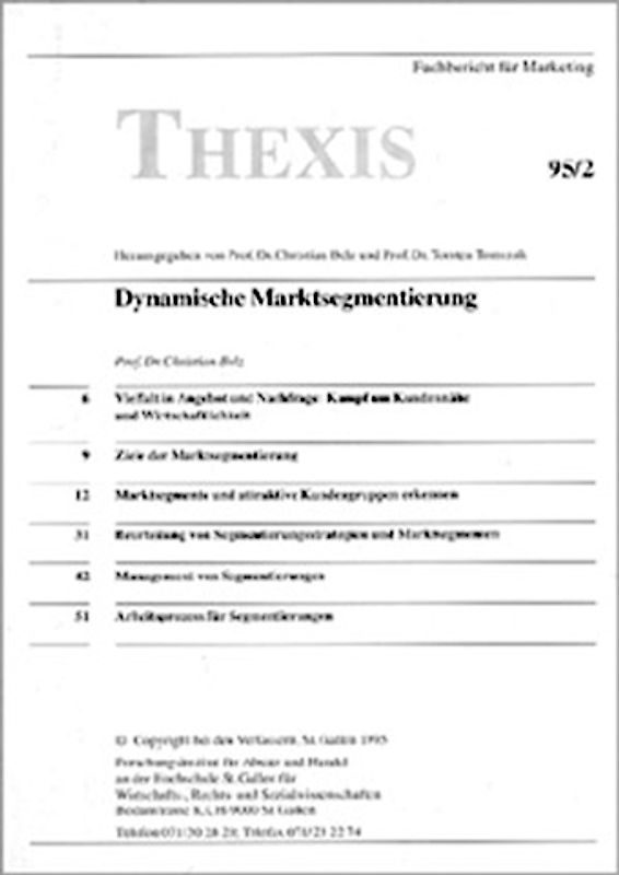 Dynamische Marktsegmentierung