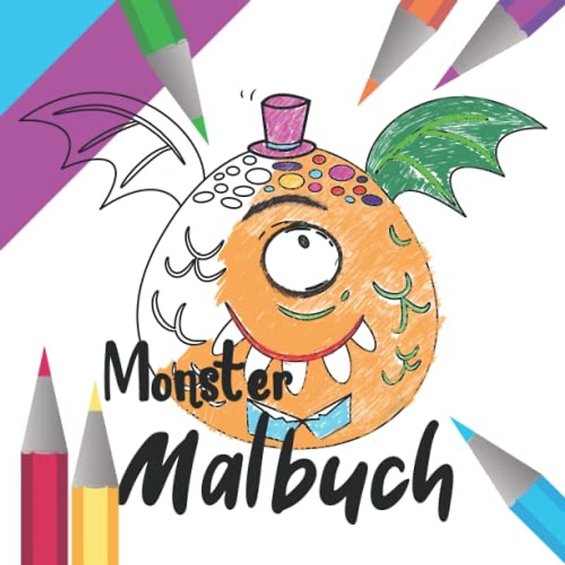 Monster Ausmalbuch: Malbuch Geschenk für Kinder | Ausmalen von Monstern | DIN A5 | 60 Seiten | Geschenk für Jungen | Geschenkidee (Ausmalbuch für Kinder, Band 1)