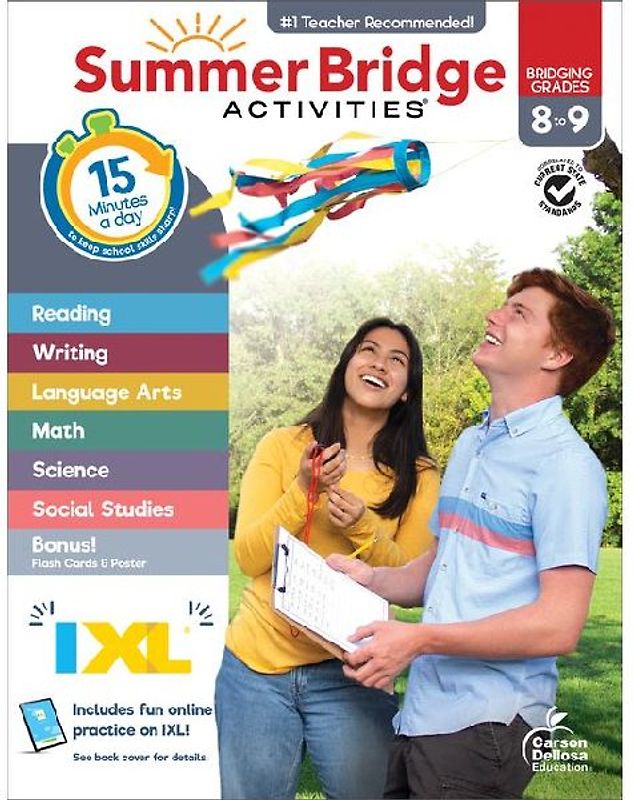Summer Bridge Activities, Grades 8 - 9