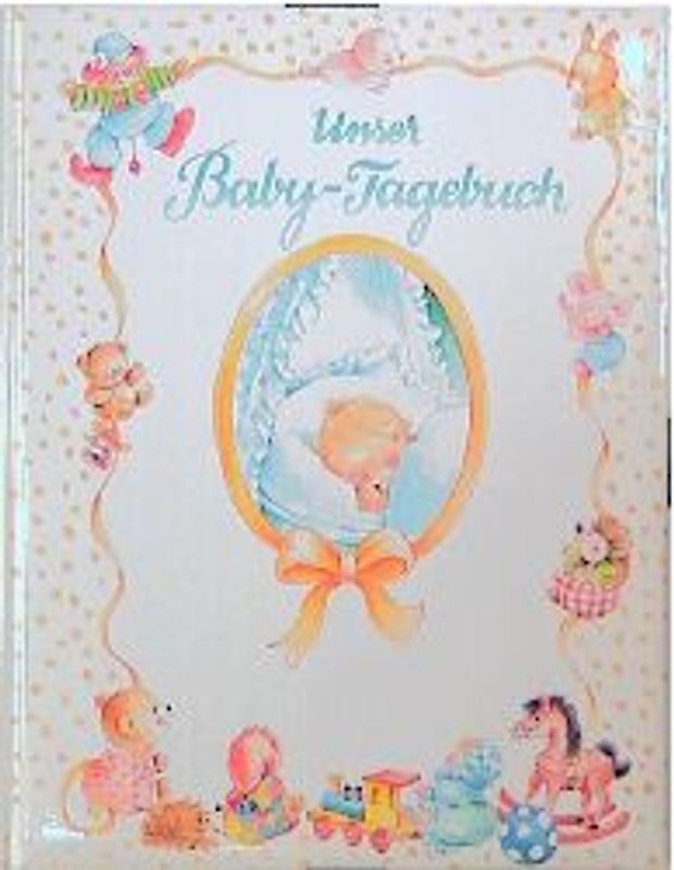 Unser Baby-Tagebuch. Weiss mit Goldschrift