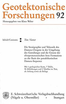 Die Stratigraphie und Tektonik des Damara-Orogens in der Umgebung des Gamsberges und die Genese der oberproterozoischen Iron Formations an der Basis der panafrikanischen Damara-Sequence