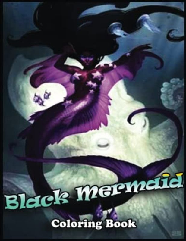 Black Mermaid: Over 100+ High Quality Pages, Bison Designs Help Color Your Stress Away With Our Fun And Relaxing Book