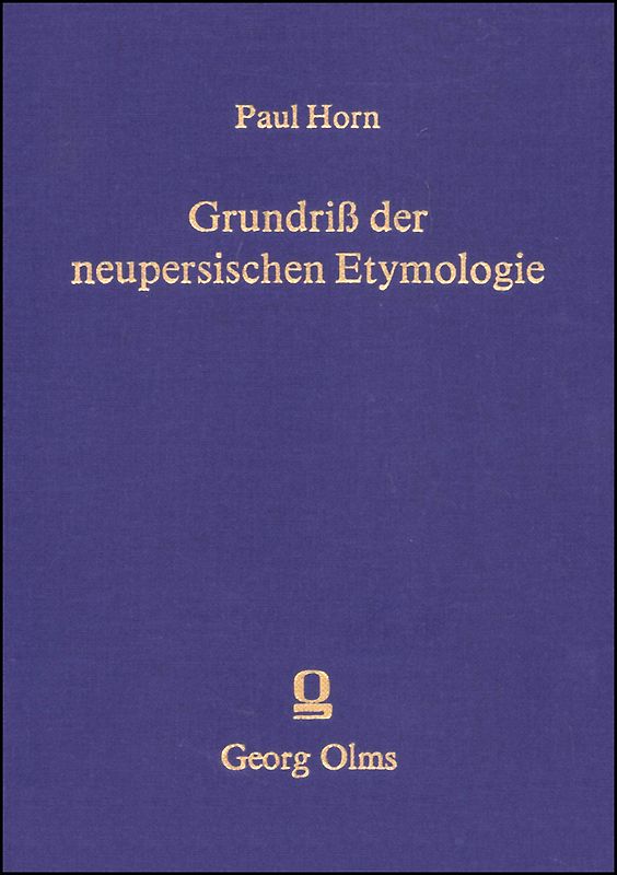 Grundriss der neupersischen Etymologie