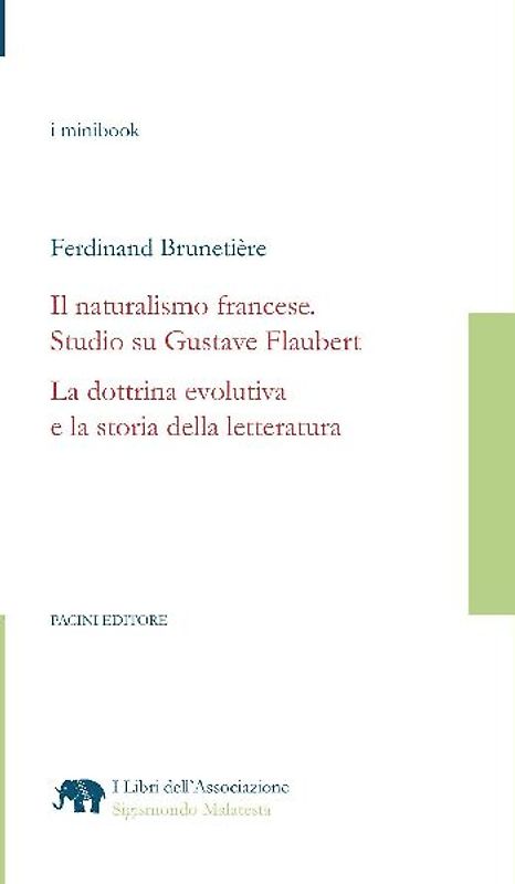 Il naturalismo francese. Studio su Gustave Flaubert. La dottrina evolutiva e la storia della letteratura