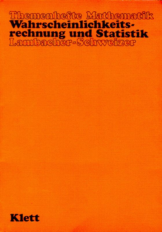 Wahrscheinlichkeitsrechnung und Statistik