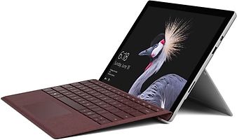 Microsoft Surface Pro 5 12,3" Intel Core i5 256GB SSD 8GB RAM [Wi-Fi, inkl. bordeauxrotem Keyboard Dock, Surface Pro 4-Type Cover] grau