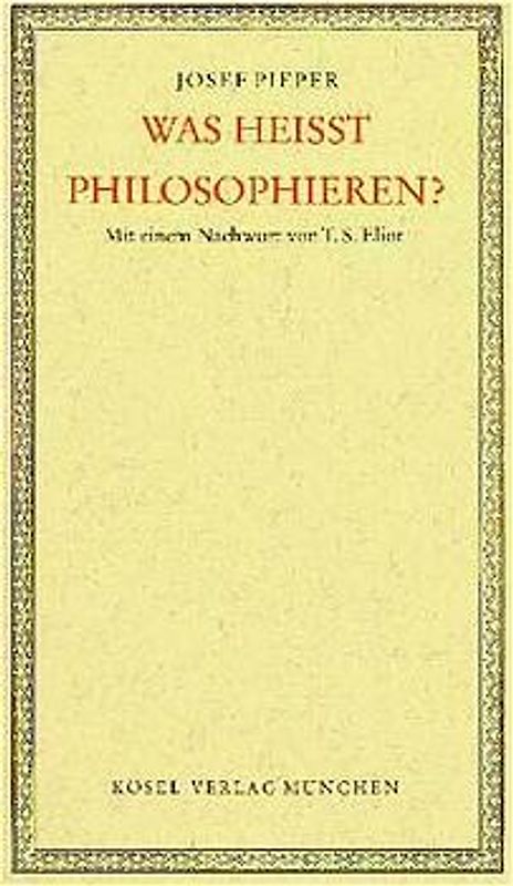 Was heisst Philosophieren?