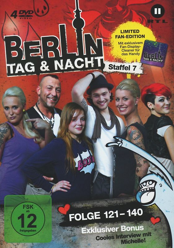 Berlin - Tag & Nacht: Staffel 7 - Folge 121-140 [4 DVDs, Limited Fan Edition inkl. Fan-Display-Cleaner für Handy] DVD