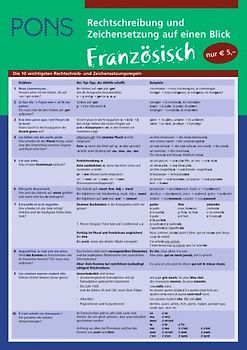 PONS Rechtschreibung und Zeichensetzung auf einen Blick Französisch. kompakte Übersicht: Schreiben lernen