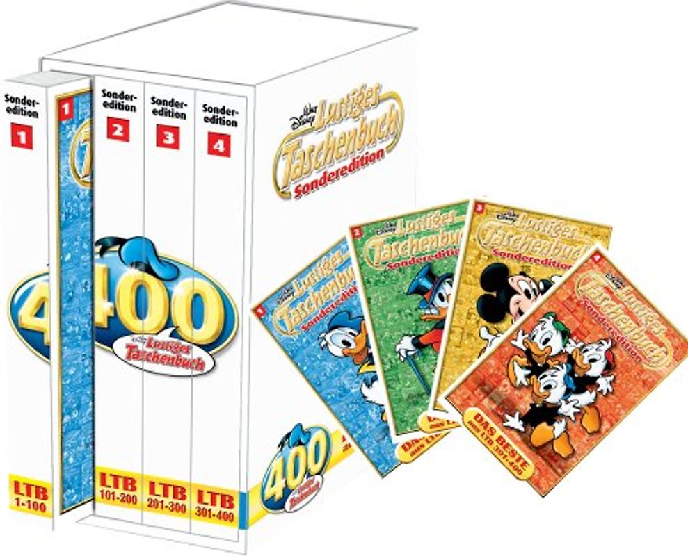 LTB Lustiges Taschenbuch 400 Sondereditionsbox (4 Bände im Schuber). Lustiges Taschenbuch Sonderedition