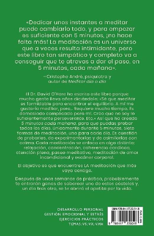 5 minutos cada mañana : ejercicios sencillos de meditación para estresados con prisa