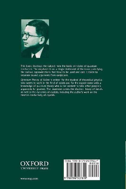 Quantum Theory of Solids