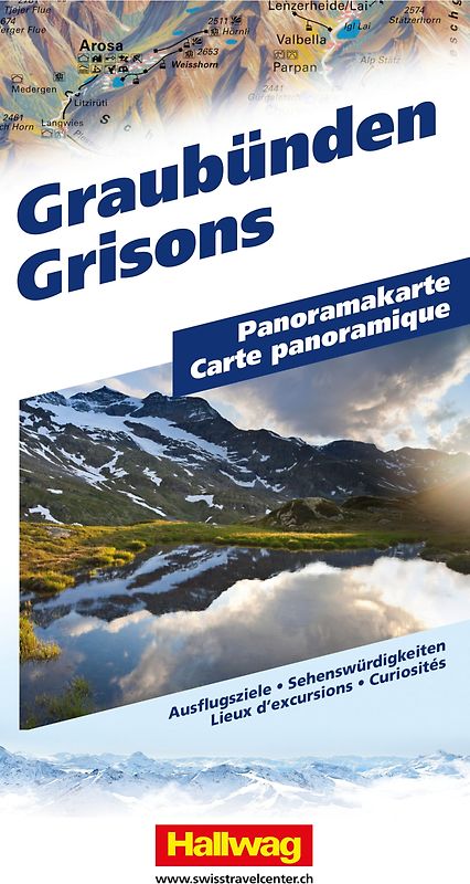 Hallwag Panoramakarte Graubünden