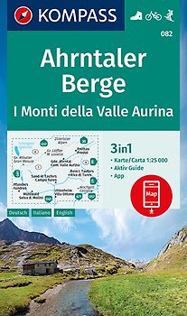 KOMPASS Wanderkarte 082 Ahrntaler Berge, I Monti della Valle Aurina 1:25.000