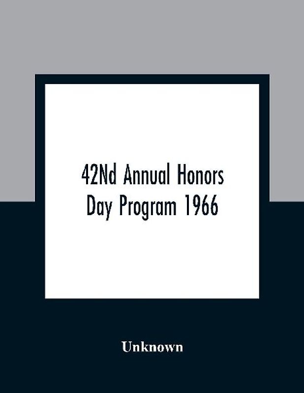 42Nd Annual Honors Day Program 1966