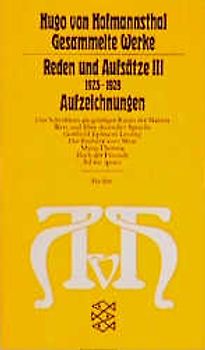 Reden und Aufsätze III