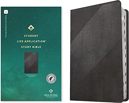 NLT Student Life Application Study Bible, Filament Enabled (Leatherlike, Charcoal Gray Striped, Indexed, Red Letter)