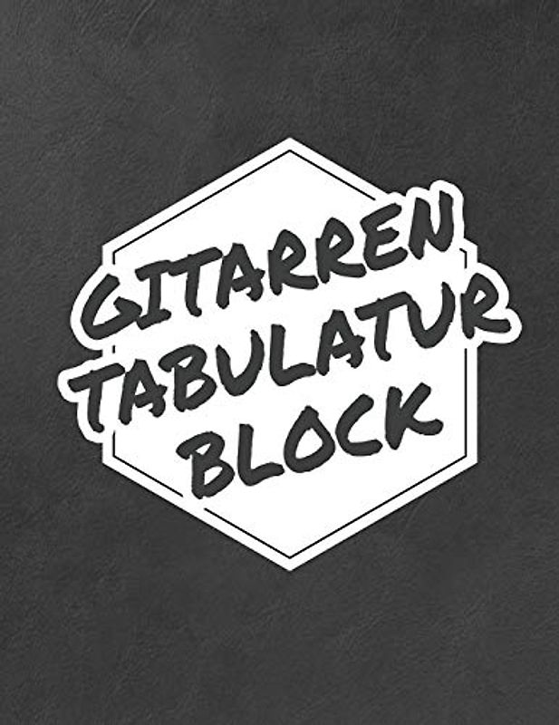Gitarren Tabulatur Block: Tab Heft mit leeren Tabulaturlinien und Akkorddiagrammen