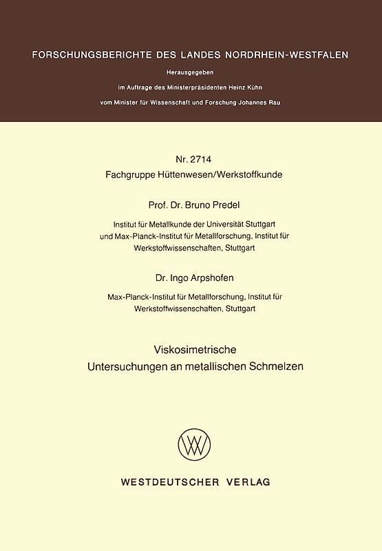 Viskosimetrische Untersuchungen an metallischen Schmelzen