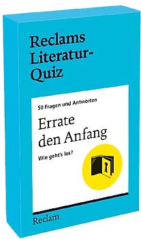 Errate den Anfang. Wie geht's los? 50 Fragen und Antworten für Büchermenschen