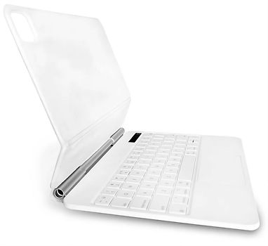 Apple Magic Keyboard wit passend bij iPad Pro 12,9" [3. 4e of 5e generatie, Nederlandse toetsenbordindeling, QWERTY]
