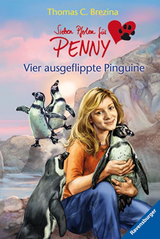 Vier ausgeflippte Pinguine