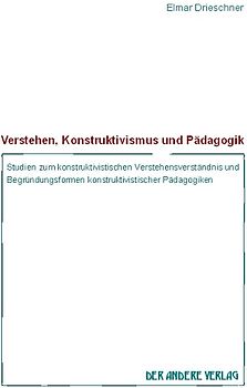 Verstehen, Konstruktivismus und Pädagogik