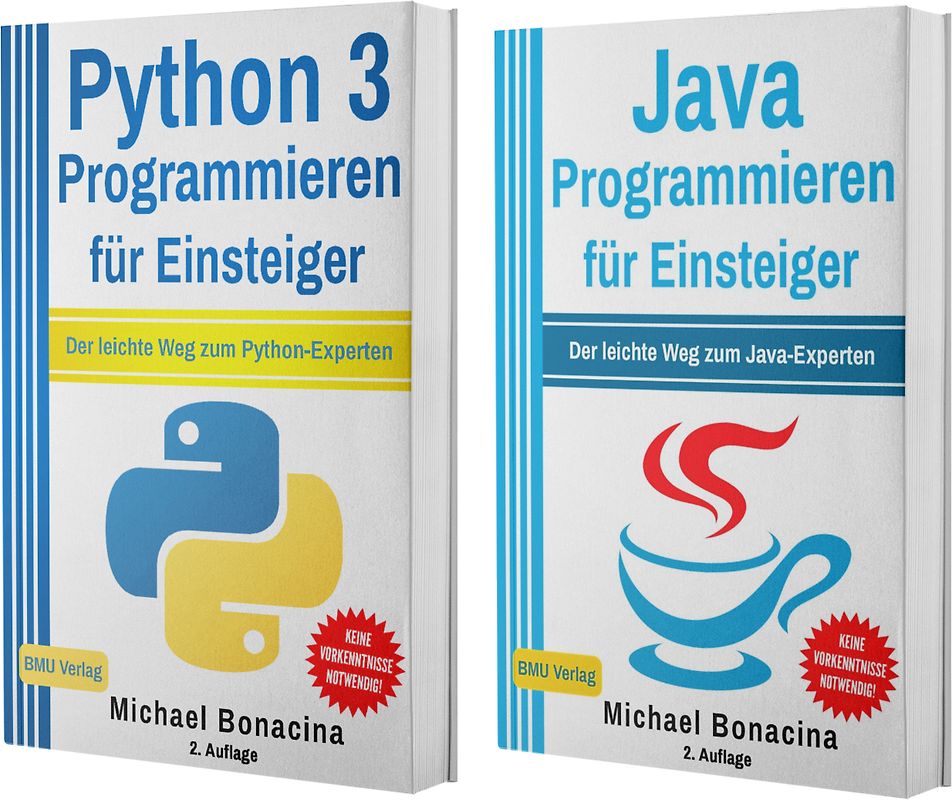 Python 3 Programmieren für Einsteiger + Java Programmieren für Einsteiger (Hardcover)