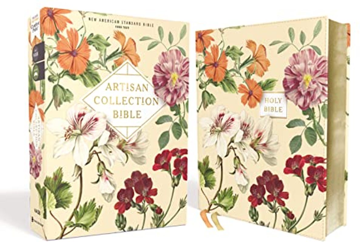 Nasb, Artisan Collection Bible, Leathersoft, Almond Floral, Red Letter Edition, 1995 Text, Comfort Print