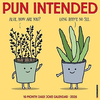 Pun Intended 2026 12 X 12 Wall Calendar